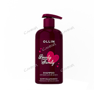 Ollin BEAUTY FAMILY шампунь гладк.,блеск д/всех тип.волос с кератин.,протеин.шелка флакон 1шт 500мл 