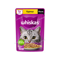 Вискас Корм влажный для кошек Желе с курицей 75 гр