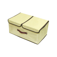 GreenTime Короб для хранения с двойной крышкой Беж 50х30х25 см