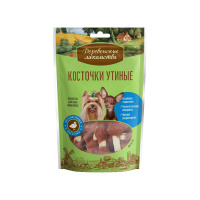 Деревенские лакомства Лакомство для собак для мелких пород Косточки утиные 55 г