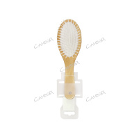 Массажная расческа с ручкой овальная из дерева 22,5x6 см