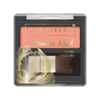Art-Visage Румяна компактные с кисточкой Powder Blush тон 301 Peach 3,8 г