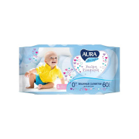 Aura Влажные салфетки для детей для чувствительной кожи Ultra Comfort 60 шт