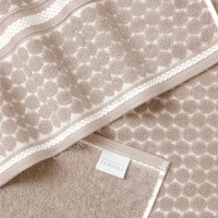 Verossa Полотенце махровое 50х90 см Dots tactille Бело-коричневое соты 450 г/м2
