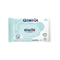 Aiwibi Влажные салфетки детские для чувствительной кожи (0+) голубой 20 шт