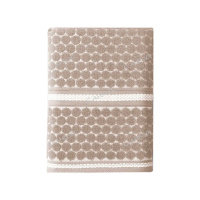 Verossa Полотенце махровое 50х90 см Dots tactille Бело-коричневое соты 450 г/м2