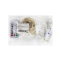 DVL Гирлянда интерьерная занавес 3*3м 4 режима,USB д/украш. LED (300 ламп) тепл.свет медь GT 1шт / 1