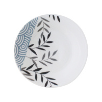 Тарелка десертная Мадейра бело-голубая, стеклокерамика 18,7 см