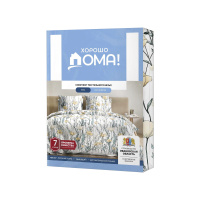 Хорошо Дома Комплект постельного белья 1.5 спальный Гармония 4 предмета Полевые цветы Бязь