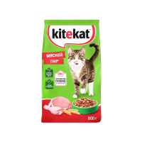 Китекат Корм сухой для кошек Подушечки Мясной пир 800 г