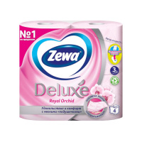 Zewa Туалетная бумага Delux трехслойная Охидея 4 шт