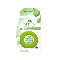 Natusana Зубная нить вощеная Свежесть мяты 30 м