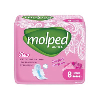 Molped Прокладки гигиенические с крылышками Ultra Long 8 шт