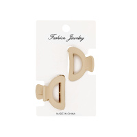 Заколка-краб для волос пластиковая цветная 4,5 см 2 шт