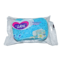 ФРЕШ ИДЕЯ Губка д/тела СИЛУЭТ крупнопор.поролон, "восьмерка" /30шт/975194