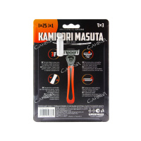 Kamisori Masuta Бритвенный станок многоразовый + Сменные кассеты для бритья 3 лезвия 25 шт