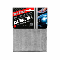 Top Gear Салфетка для авто из микрофибры Серая 30х40 см