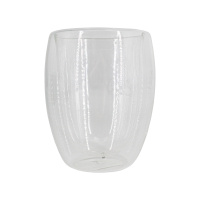 Стакан стеклянный с двойными стенками прозрачный 350 мл