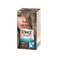 Глисс Кур Краска для волос Уход и Увлажнение тон 8-1 Холодный пепельно-русый 142,5 мл