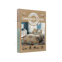 Самойловский Текстиль Комплект постельного белья Евро Капучино 4 предмета Светло-коричневый Бязь