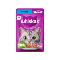 Вискас Корм влажный для кошек Желе с лососем 75 г