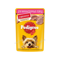 Pedigree Корм влажный для собак мелких пород Паштет с говядиной 80 гр