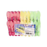 DVL Прищепки 8*1,5см пластик микс GT 1 уп. (20шт) / 144шт / 16371-6 / 365133