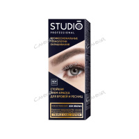 Studio Prof Краска для бровей и ресниц пепельно-коричневая 50+30 мл