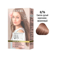 Estel Краска-блеск для волос Uniq Sense 8/76 Светло-русый коричнево-фиолетовый 165 мл