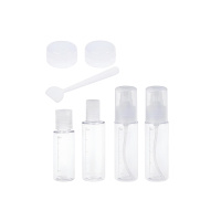 Дорожный набор для косметических средств 6 предметов 3x50 мл+30 мл+2x5 г белый