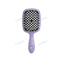 Скелетная расческа с ручкой прямоугольная разноцветная 20x8 см