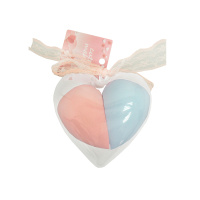 Набор спонжей для нанесения макияжа в форме сердца 2 шт