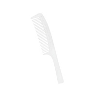 Пластиковый гребень для волос с ручкой белый