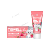 TISWELL паста зубная детс. 1+ 60гр. б/фтора реминерал. д/укреп.эмали клубника со сливками туба 1шт /