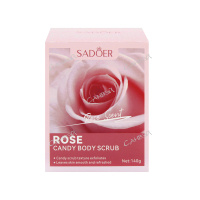 Sadoer Сахарный скраб для тела Rose отшелушивающий с экстрактом розы 140 г
