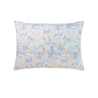 Экотекс Подушка Рокко, сиреневая с цветами 50х70 см