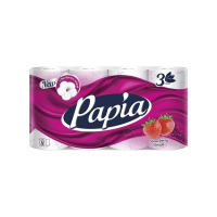 Papia Туалетная бумага Клубничная мечта трехслойная 8 шт