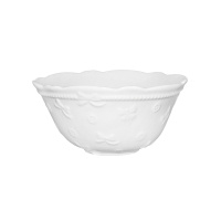 Салатник из керамики белый с бантиками круглый d15,5 см