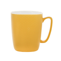 Кружка керамическая желтая конусообразная 380 мл в ассортименте