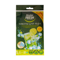 Мастер Фреш Пакеты для льда самозакрывающиеся с гидроклапанами 28 шариков 8 л