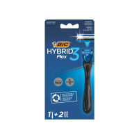 BIC Бритвенный станок многоразовый Hybrid 3 Flex + Сменная кассета 3 лезвия 2 шт