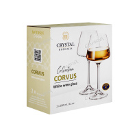 Crystal Bohemia Набор бокалов для вина Corvus прозрачный стеклянный 350 мл 2 шт