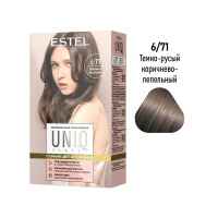 Estel Краска-блеск для волос Uniq Sense 6/71 Темно-русый коричнево-пепельный 165 мл