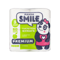 Panda Smile Туалетная бумага трехслойная Яблоко 4 шт