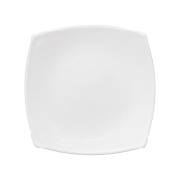 Тарелка десертная Квадро белая, стеклокерамика 21,5 см