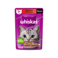 Вискас Корм влажный для кошек Желе с говядиной и ягненком 75 гр