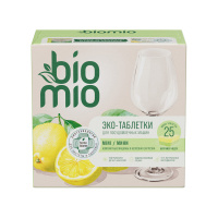 BioMio Эко-таблетки для посудомоечных машин быстрорастворимые с эфирными маслами бергамота и юдзу 25 шт
