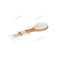 Массажная расческа с ручкой овальная из дерева 22,5x6 см