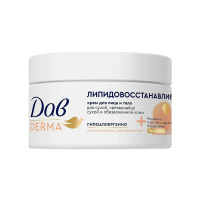 Dove Derma Крем для тела и лица Липидовосстанавливающий для сухой кожи 285 мл