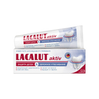 Lacalut Зубная паста Aktiv Защита десен и Бережное отбеливание 75 мл
